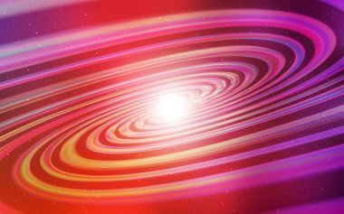 Hafif pembe, sarı vektör desen ile gece gökyüzünde yıldızlar. Parlak astronomik yıldız ile renkli illüstrasyon parlayan. Kozmik arka planlar için şablon.