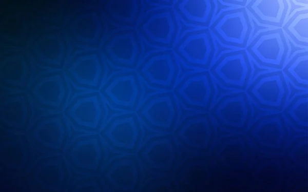 Dark Blue Vector Layout Hexagonal Shapes Illustration Colored Hexagons Blur — ストックベクタ
