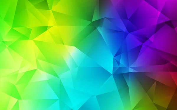 Donkere Multicolor Vector Kleurovergang Driehoeken Sjabloon Kleurrijke Abstracte Illustratie Met — Stockvector