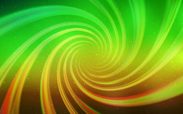 Açık yeşil, galaksi yıldızları ile sarı vektör arka plan. Soyut şablonda gökyüzü yıldızlarıyla Shining Illustration. Astroloji Web siteleri için desen.