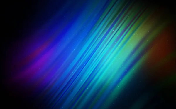 Modèle Vectoriel Multicolore Foncé Avec Étoiles Ciel Nocturne Illustration Colorée — Image vectorielle