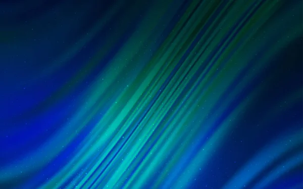 Dunkelblauer Grüner Vektorhintergrund Mit Galaxiensternen Leuchtende Farbige Illustration Mit Hellen — Stockvektor