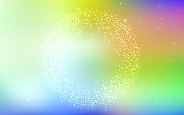 Modèle vectoriel multicolore léger avec étoiles spatiales . — Image vectorielle