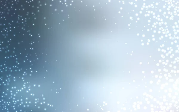 Fond Vectoriel Bleu Clair Avec Étoiles Astronomiques Design Décoratif Flou — Image vectorielle