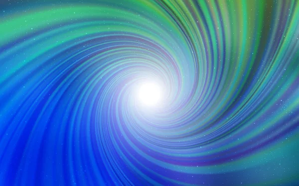 Cahaya Biru Hijau Vektor Pola Dengan Bintang Langit Malam Ilustrasi - Stok Vektor
