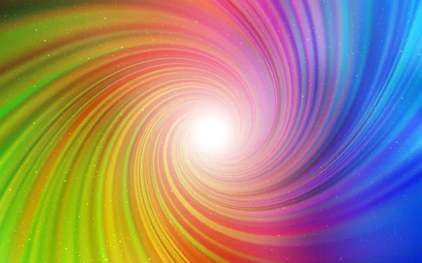 Светлый Многоцветный Векторный Узор Звездами Ночного Неба Яркая Иллюстрация Небесными — стоковый вектор