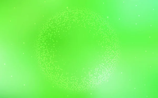 Texture vectorielle vert clair avec étoiles laiteuses . — Image vectorielle