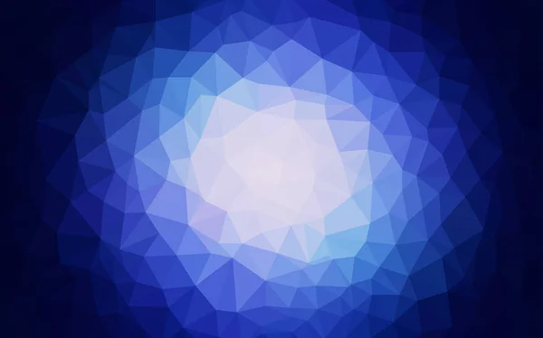 深蓝色矢量低多边形布局 五颜六色的例证在抽象样式与三角 用于设计的三角形图案 — 图库矢量图片