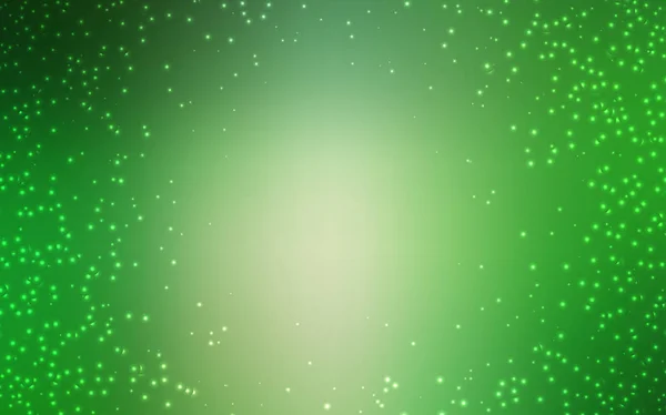 Fond vectoriel vert clair avec étoiles astronomiques . — Image vectorielle