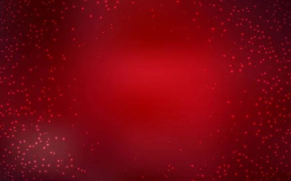 Dark Red Vector Texture Milky Way Stars Glitter Abstract Illustration — Stock Vector