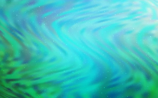 Modèle Vectoriel Bleu Clair Vert Avec Étoiles Spatiales Étoiles Espace — Image vectorielle