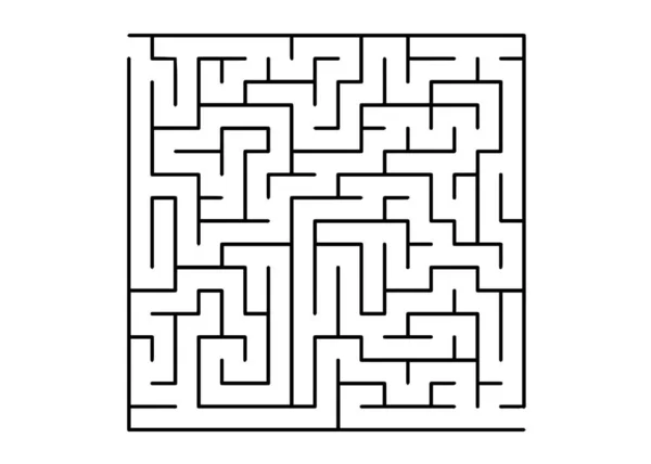 Fehér Vektor Háttér Egy Fekete Labirintus Komplex Illusztráció Mazes Egy — Stock Vector