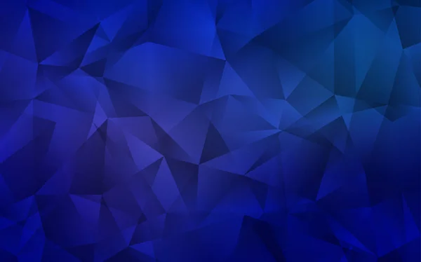 Темний Вектор Blue Сяючий Трикутний Фон Барвисті Ілюстрації Полігональному Стилі — стоковий вектор