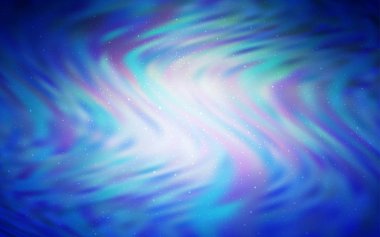 Samanyolu yıldızlı açık mavi vektör dokusu. Soyut şablonda gökyüzü yıldızlarıyla parlayan illüstrasyon. Reklamınız, posteriniz, afişiniz için en iyi tasarım.