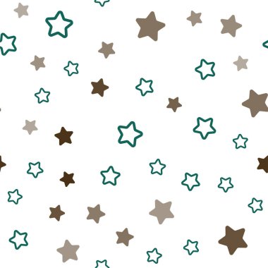 Koyu mavi, küçük ve büyük yıldızlar ile yeşil vektör Dikişsiz kapak. Degrade ile bulanık soyut arka plan üzerinde yıldızlar. Kumaş, duvar kağıtları tasarımı için desen.