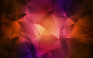 Koyu pembe, kırmızı vektör soyut çokgen desen. Üçgenlerden oluşan parlayan çokgen çizimler. Web siteniz için çokgen tasarım.