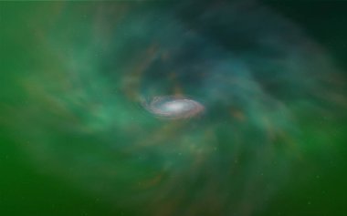 Kozmik Yıldızlar ile koyu yeşil vektör düzeni. Renkli kozmik yıldızlar ile glitter soyut illüstrasyon. Astroloji Web siteleri için desen.