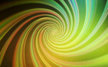 Karanlık yeşil, kozmik yıldızlar ile sarı vektör düzeni. Büyük Dipper yıldızları ile modern soyut Illustration. Futuristik reklam, kitapçıklar için desen.