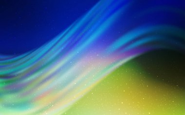 Açık mavi, Samanyolu yıldızlar ile yeşil vektör doku. Renkli kozmik yıldızlar ile glitter soyut illüstrasyon. Reklam, poster, afiş için en iyi tasarım.