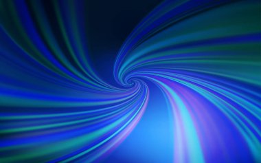 Eğri çizgileri olan koyu mavi vektör arkaplanı.