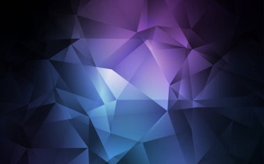 Koyu pembe, mavi vektör soyut mozaik arka plan. Üçgenler ile modern soyut illüstrasyon. Tasarımınız için üçgen desen.