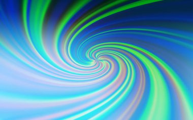 Bükülmüş çizgiler ile açık yeşil vektör deseni. Degrade ile basit tarzda renkli Illustration. İş tasarımınız için desen.