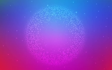 Açık pembe, uzay yıldızları ile mavi vektör şablonu. Büyük Dipper yıldızları ile modern soyut Illustration. Astroloji Web siteleri için desen.