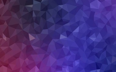 Koyu mor, pembe vektör Çokgen şablon. Çokgen tarzında tamamen yeni bir renk çizimi. Tasarımınız için üçgen desen.