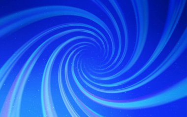 Gece gökyüzü yıldızlı açık mavi vektör deseni. Bulanık arkaplandaki ve gradyanı olan uzay yıldızları. Kozmik arkaplanlar için şablon.