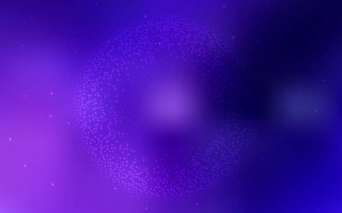 Koyu pembe, uzay yıldızları ile mavi vektör şablonu. Degrade ile bulanık soyut arka planda uzay yıldızları. Reklam, poster, afiş için en iyi tasarım.