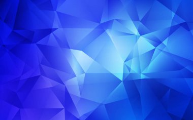 Koyu mavi vektör parlayan üçgen düzeni.