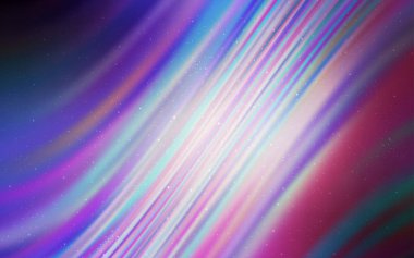 Uzay yıldızlı açık mor vektör şablonu. Bulanık arkaplandaki ve gradyanı olan uzay yıldızları. Astroloji web siteleri için desen.