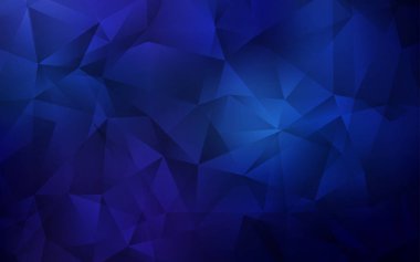 Koyu mavi vektör düşük Poly arka plan. Üçgenler ile renkli soyut illüstrasyon. Cep telefonun arka planlar için şablon.