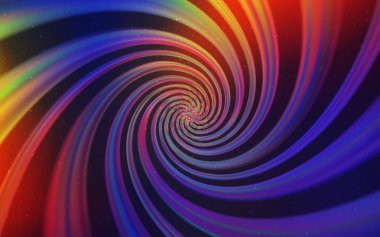 Dark blue, kozmik yıldızlar ile kırmızı vektör düzeni. Galaksi yıldızları ile basit tarzda bulanık dekoratif tasarım. Astronomi Web siteleri için desen.