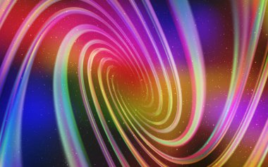 Astronomik yıldızlar ile ışık Multicolor vektör arka plan. Soyut şablonda gökyüzü yıldızlarıyla Shining Illustration. Astronomi Web siteleri için desen.