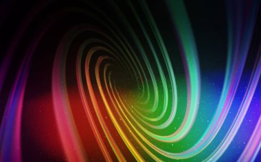 Uzay yıldızları ile Dark Multicolor vektör şablonu. Soyut şablonda gökyüzü yıldızlarıyla Shining Illustration. Astroloji Web siteleri için desen.