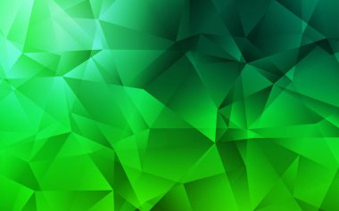 Koyu yeşil vektör degrade üçgenler şablonu. Gradyan ile Çokgen tarzında renkli Illustration. İşletmeniz için en iyi üçgen tasarım.