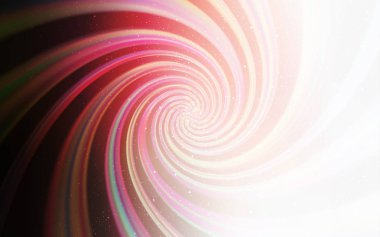 Açık pembe, galaksi yıldızları ile kırmızı vektör arka plan. Soyut şablonda gökyüzü yıldızlarıyla Shining Illustration. İş reklamınız için akıllı tasarım.