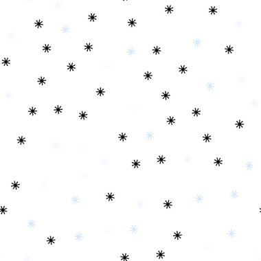 Hafif mavi vektör güzel kar taneleri ile sorunsuz kapak. Kristalleri ile glitter soyut Illustration buz. Desen için modaya uygun Kumaş, duvar kağıtları.