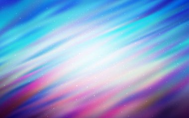 Açık Pembe, gökada yıldızlı mavi vektör arkaplan. Bulanık arkaplandaki ve gradyanı olan uzay yıldızları. Reklamınız, posteriniz, afişiniz için en iyi tasarım.