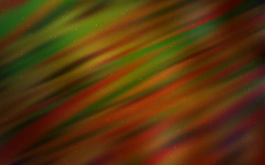 Koyu yeşil, gece gökyüzü yıldızları ile sarı vektör deseni. Renkli kozmik yıldızlar ile glitter soyut illüstrasyon. Futuristik reklam, kitapçıklar için desen.