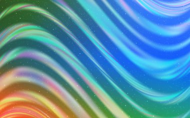 Açık mavi, kozmik yıldızlı sarı vektör düzeni. Büyük Ayı yıldızlı modern soyut illüstrasyon. İş ilanınız için akıllı tasarım.