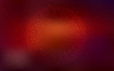 Gece gökyüzü yıldızları ile koyu kırmızı vektör deseni. Soyut şablonda gökyüzü yıldızlarıyla Shining Illustration. Reklam, poster, afiş için en iyi tasarım.