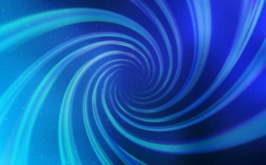 Kozmik yıldızlarla ışık Mavisi vektör düzeni. Parlak astronomik yıldızlı parlak renkli çizimler. Astronomi web siteleri için desen.