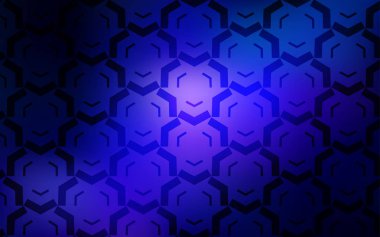 Koyu pembe, kavisli çizgiler ile mavi vektör şablonu. Renkli çizgiler, şekiller ile bir örnek. Cep telefonu ekranları için şablon.