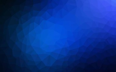 Koyu mavi vektör çokgen arkaplan.