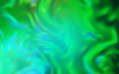 Açık yeşil vektör soyut bulanık arkaplan. Gradyan tasarımlı, soyut, ışıltılı çizimler. Web siteniz için bulanık tasarım.