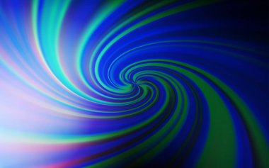 Kavisli çizgiler ile koyu mavi vektör arka plan. Renkli çizgiler, şekiller ile bir örnek. Tasarımınız için tamamen yeni bir şablon.