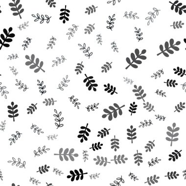 Koyu Multicolor vektör Dikişsiz soyut arka plan yaprakları, dalları ile. Yaprakları ve beyaz arka planda gradyan ile dalları. Duvar kağıdı, kumaş üreticileri için tasarım.