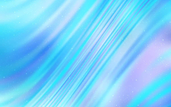 Modello Vettoriale Azzurro Chiaro Con Stelle Del Cielo Notturno Illustrazione — Vettoriale Stock